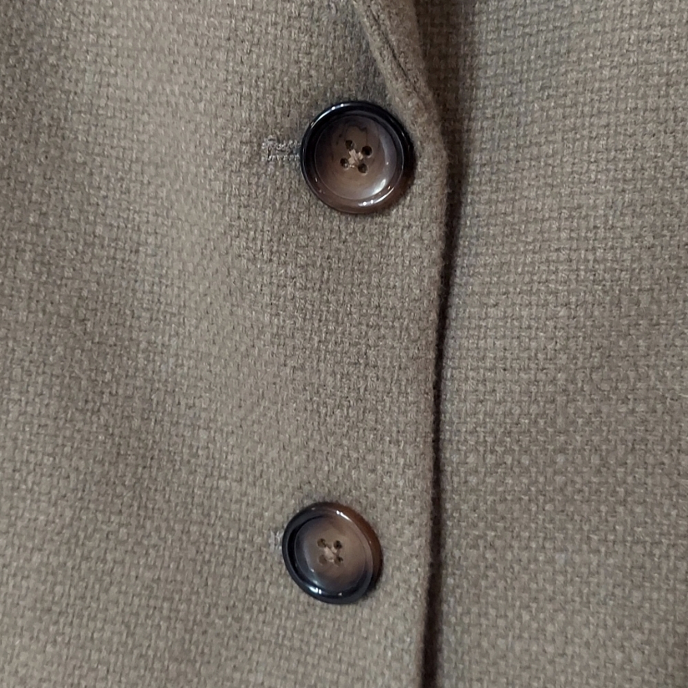 Anthropologie Jacket, Size 10, Tan, Soft Tweedy Knit Blazer, Lined, Like NEW! - Picture 10 of 16